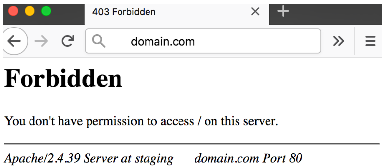 Reasons Behind 403 Forbidden Error